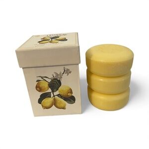 Alchimia Lemon Vegetable Soap – Box of 3 Bars – 5.25 oz Each – New